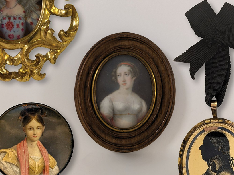 Portreta miniatūru vitrīnas vizuālā identitāte. 2025. Dizains: Kristīne Jansone.