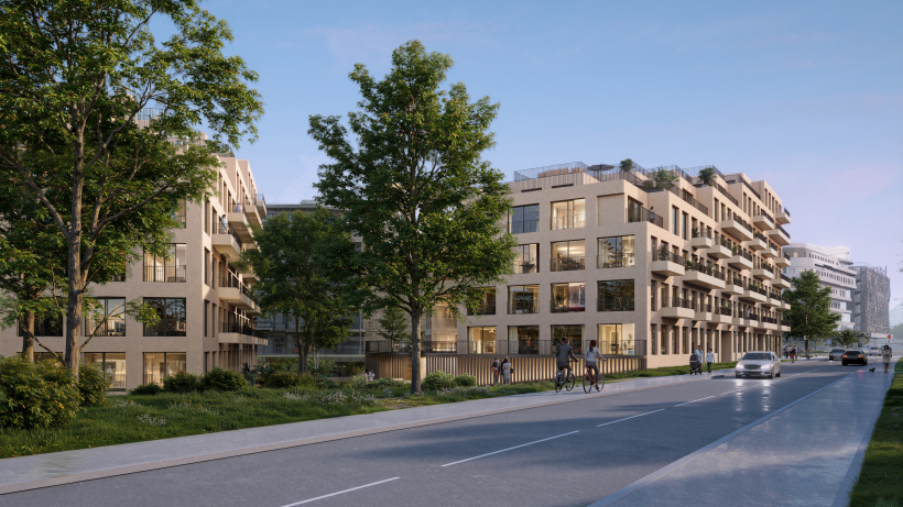 Vienības gatves apkaimē jauns daudzdzīvokļu nama projekts.