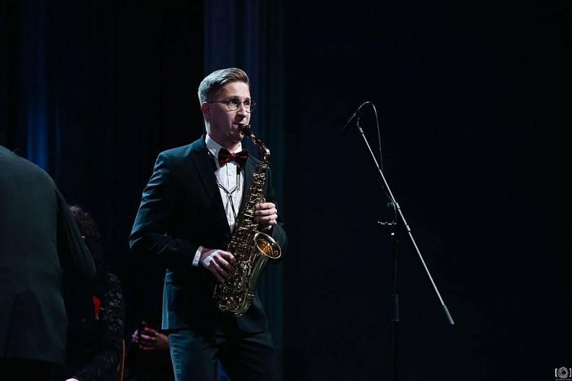 Saksofonists Aigars Raumanis.