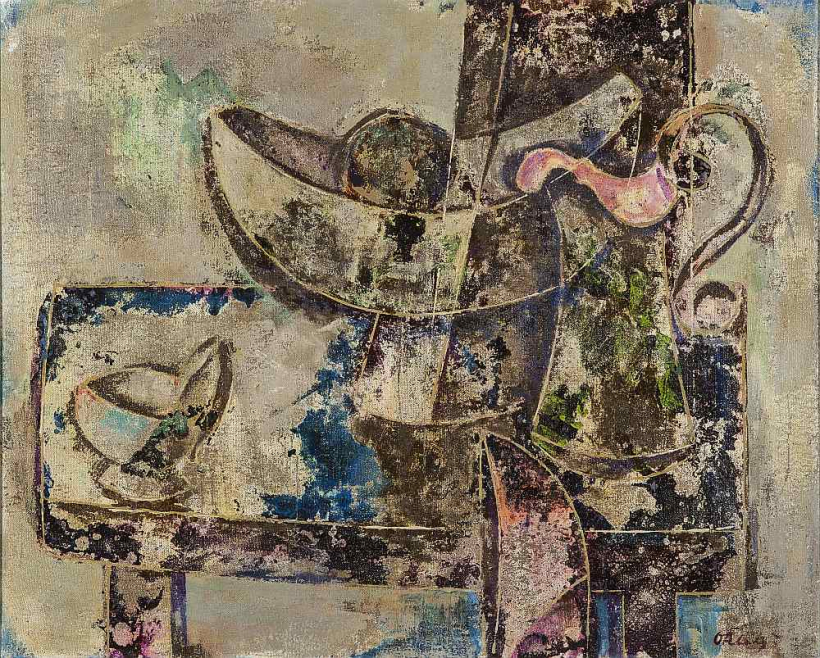 "Klusā daba". 1968. Audekls/eļļa.