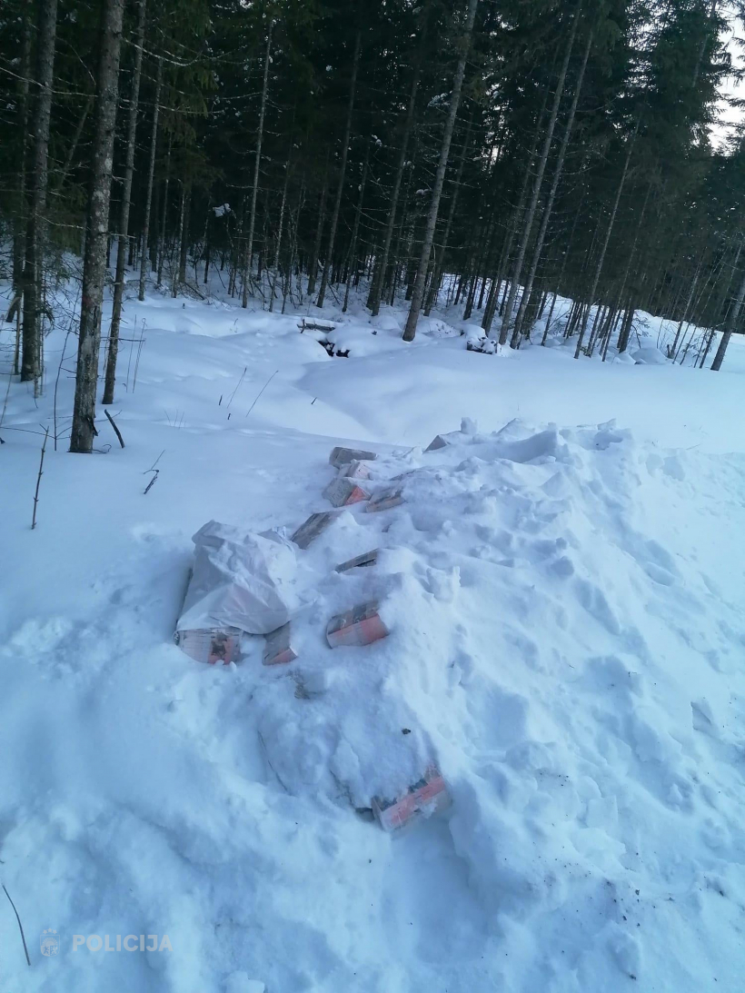 Likumsargi konstatē un izņem 110 000 cigarešu ar Baltkrievijas Republikas akcīzes markām.