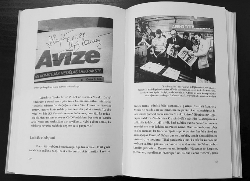 "Noteikti tas bija zelta laikmets latviešu avīžniecībai. Presei nebija īsti arī konkurentu. Internetu nepazina, sociālo tīklu nebija, citiem kanāliem arī nepieslēdzās." Tā deviņdesmitos gadus vērtē grāmatas "Latviešu prese trakajos deviņdesmitajos" veidotāji.
