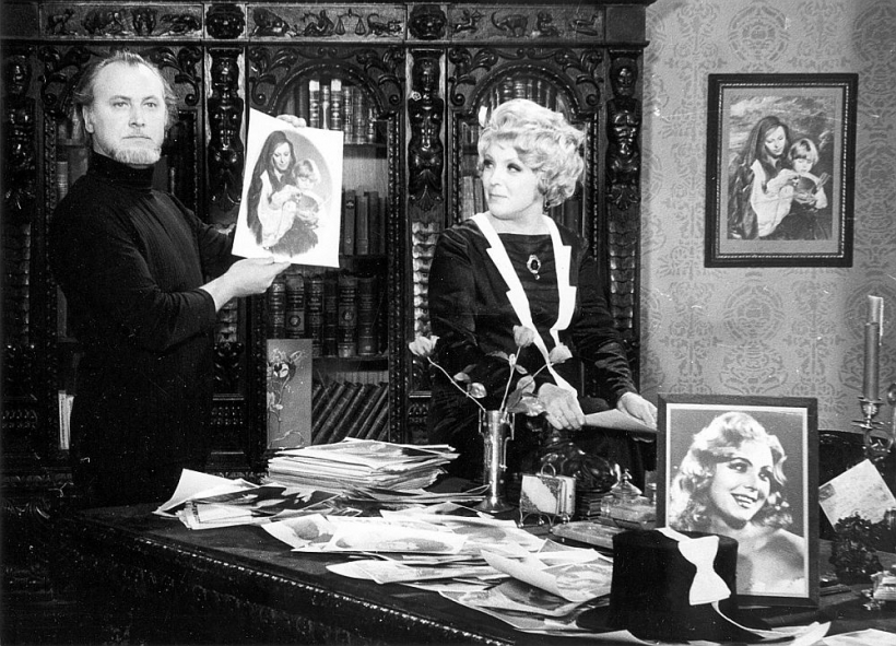 Jānis Streičs kopā ar Viju Artmani (Džūliju Lamberti) filmā "Teātris". 1978. gads.