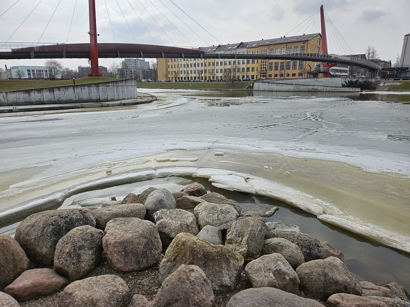 Ledus Driksā un Lielupē Jelgavā.