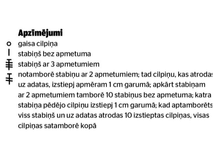 Apzīmējumi.