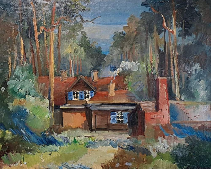 Leo Svemps. "Vasarnīca". Ap 1940, a., e., 73 x 92, TMNM-M 195.