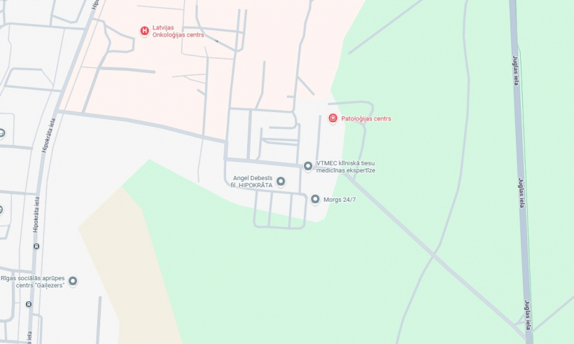 Posms, kas savieno Hipokrāta un Juglas ielu.