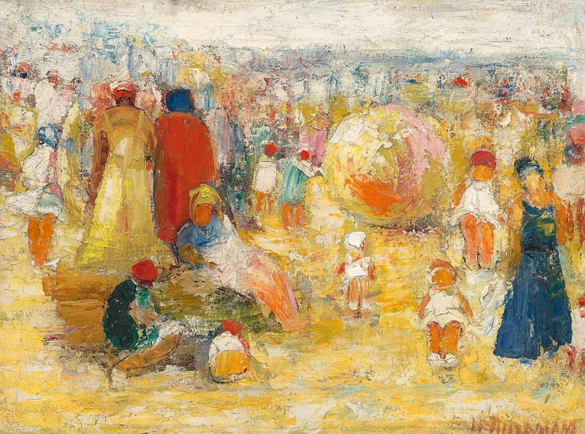Jānis Tīdemanis, "Ostendes jūrmala". 20. gs. 30. gadu sākums. Zuzānu kolekcija.