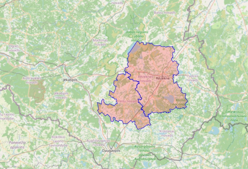 Apdraudējumam pakļautās teritorijas.