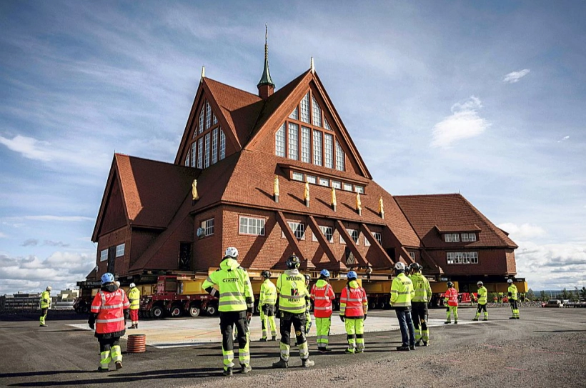 Title: Kirun Church Relocation: A Historic Swedish Move