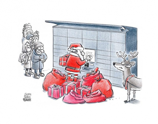 Zīmē Gatis Šļūka. Priecīgus Ziemassvētkus!