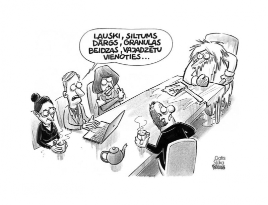 Zīmē Gatis Šļūka. Lauski, vajadzētu vienoties...