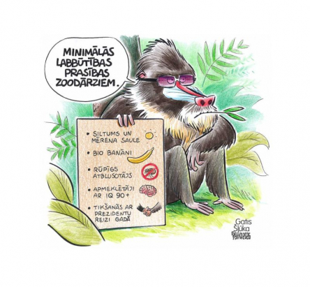 Zīmē Gatis Šļūka. Minimālās labbūtības prasības zoodārziem
