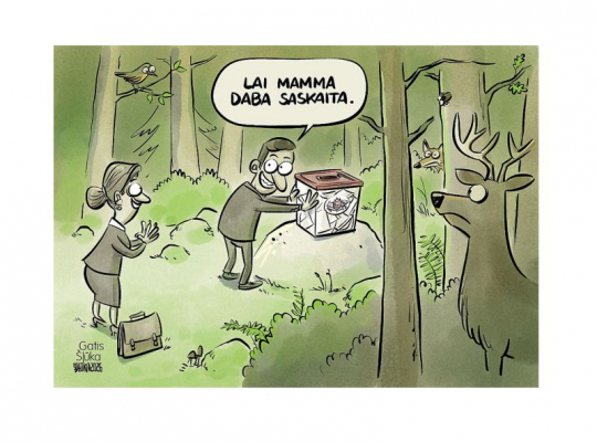 Zīmē Gatis Šļūka. Lai mamma daba saskaita!