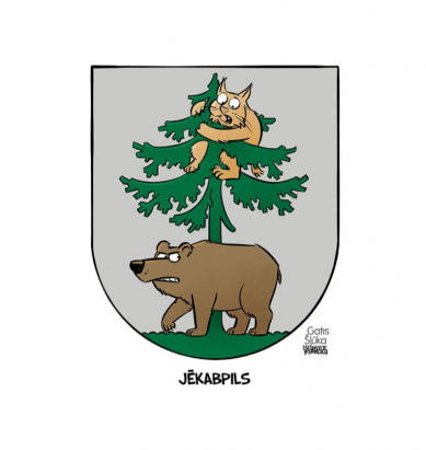 Zīmē Gatis Šļūka. Jēkabpils lācis pret lūsi