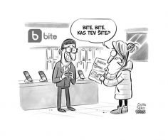 Zīmē Gatis Šļūka. Bite, bite, kas tev šite!