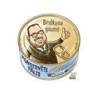 Zīmē Gatis Šļūka. Konservēts pālis "Briškena gaumē"