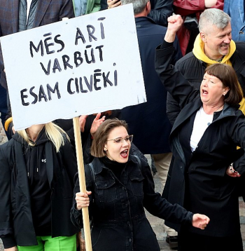 Protesta dalībnieki.