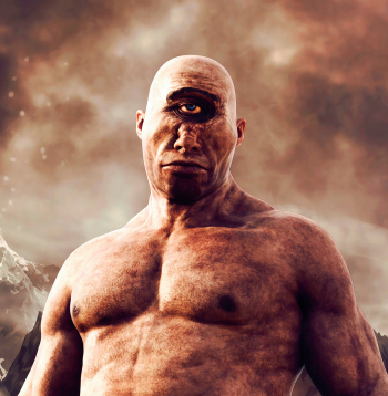 Ciklops. 3D ilustrācija.