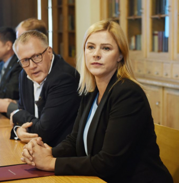 Arvils Ašeradens un Evika Siliņa.