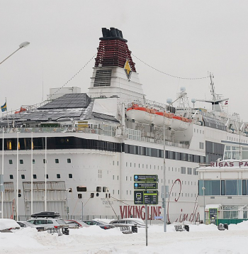 Rīgas ostā piestājis 12 klāju pasažieru kuģis “Viking Cinderella”.