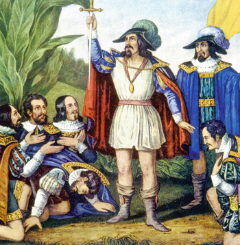 Kolumbs izkāpj krastā, 1492.