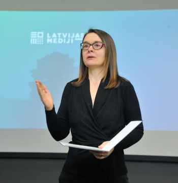 Linda Rasa, Latvijas Avīzes galvenā redaktore. 