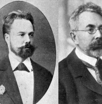 No kreisās: inženieris Aleksandrs Balodis un prof. Dr. Kārlis Balodis.