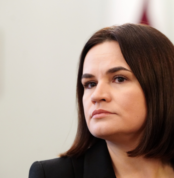 Baltkrievijas demokrātiskās kustības līdere Svjatlana Cihanouska.