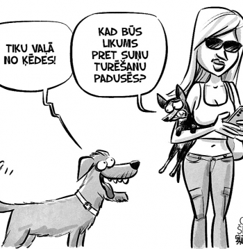 Suņu prieks un vēlmes.