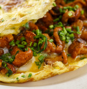 Gaileņu omlete.
