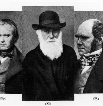 Čārlzs Darvins 1840. 1881. un 1854. gadā.