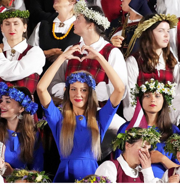 Dziesmu svētku koncerts Lielajā estrādē 2023. gada 9. jūlijā.