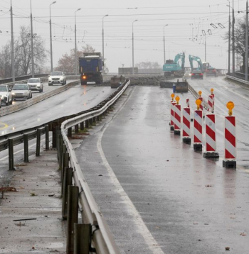 Jorģa Zemitāna tilta remontdarbi. 