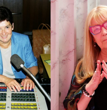 No kreisās: Svetlana Rudzīte un Tija Auziņa.