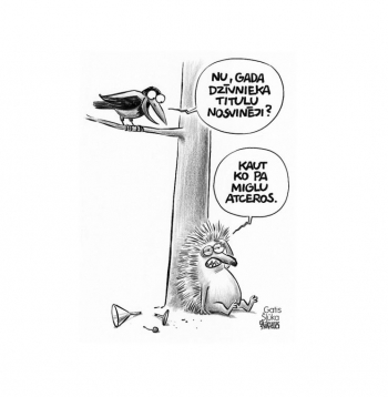 Zīmē Gatis Šļūka. Latvijas gada dzīvnieks - ezis!