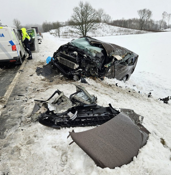 Avārijā 10. janvārī cietušais auto.

