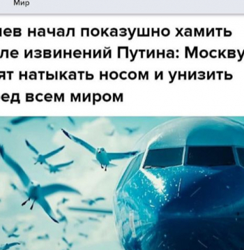 "Pēc Putina atvainošanās Alijevs sācis demonstratīvi runāt rupjības: Maskavai vēlas iebakstīt degunā un pazemot visas pasaules priekšā," sašutusi vietne "Novorossija".