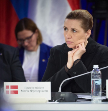 Dānijas premjerministre Mete Frederiksena.