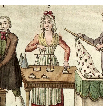 Ilustrācija pie 19. gadsimta mēru un svaru skaidrojuma.