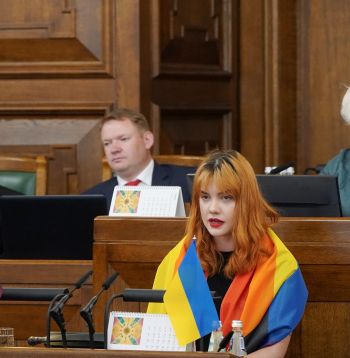 Saeimas deputāte Selma Teodora Levrence Saeimas pavasara sesijas noslēguma sēdē.