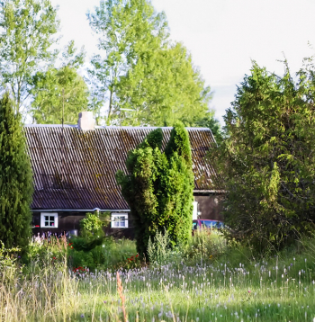 Lauku māja. ilustratīvs attēls.