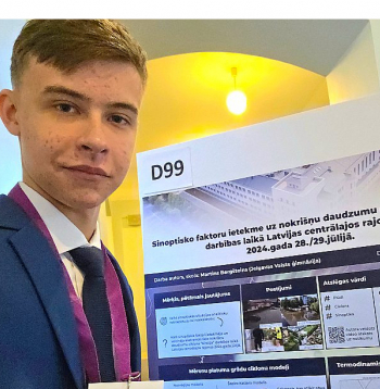 Pēc uzvaras zinātniskās pētniecības darbu konferencē Martins nākamajā pavasarī pārstāvēs Latviju starptautiskajā zinātnes un inženierzinātņu gadatirgū "Regeneron" ASV.
