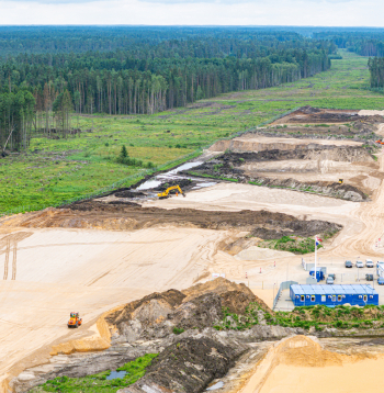 "Rail Baltica" pamattrases būvniecība.