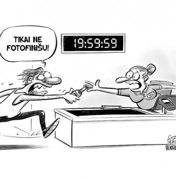 Zīmē Gatis Šļūka. Tikai ne fotofinišu!