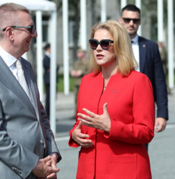 Ministru prezidente Evika Siliņa un Valsts prezidents Edgars Rinkēvičs.