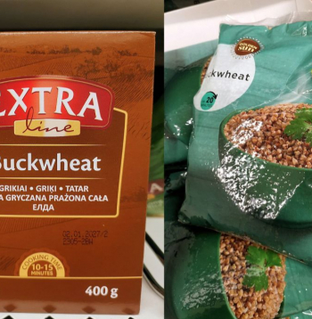 Iepazīstoties ar griķu cenām "Maxima" un "Lidl" veikalos Teikā 20. augustā, "Latvijas Avīze" konstatēja, ka mierizlīgums vismaz veikalu plauktos ir panākts, jo lētākie griķi maksā vienādi – 1,73 eiro (salīdzinot atšķirīga svara iepakojumu cenu par kilogramu). Veikalā "Maxima" 400 gramu iepakojuma zīmola "Ekstra Line" griķi maksā 0,69 centus (attēlā – pa labi), bet veikalā "Lidl" 800 gramu iepakojums zīmola "Golden Sun" griķu cena ir 1,38 eiro.