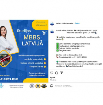 "Jūsu vārti uz Eiropu sākas šeit!" Šādus un citus apsolījumus var lasīt ārzemju studentu piesaistītāju ierakstos.