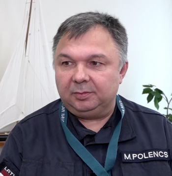 Latvijas Nacionālo bruņoto spēku Jūras spēku komandieris Māris Polencs.