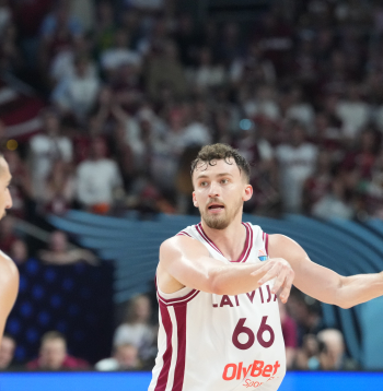 Eiropas čempionāta finālturnīra A apakšgrupas spēle basketbolā vīriešiem starp Latvijas un Turcijas valstsvienībām. Kristers Zoriks.